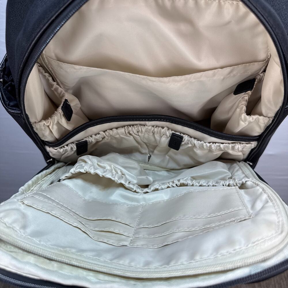 Ayla & Co Mini Bag Black Transitional Minimal Diaper Bag Backpack Vegan Leather - Picture 10 of 14